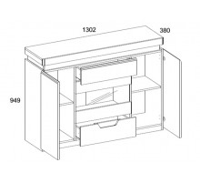 Тумба Torino 1V2D2S Тумба Torino 1V2D2S