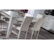 Раскладной обеденный стол для гостиной Мира MIRA-04 белый Раскладной обеденный стол для гостиной Мира MIRA-04 белый