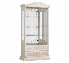 Шкаф-витрина двухдверная Роза (беж)