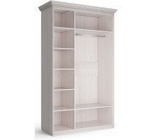 Шкаф 3-х дверный зеркальный Неаполь Ясень анкор светлый (патина "серебро") Шкаф 3-х дверный зеркальный Неаполь Ясень анкор светлый (патина "серебро")