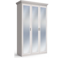 Шкаф 3-х дверный зеркальный Неаполь Ясень анкор светлый (патина "серебро") Шкаф 3-х дверный зеркальный Неаполь Ясень анкор светлый (патина "серебро")