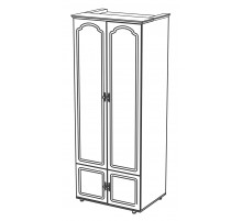 Двухстворчатый шкаф для одежды в гостиную Романтика ВК-09-17 Двухстворчатый шкаф для одежды в гостиную Романтика ВК-09-17