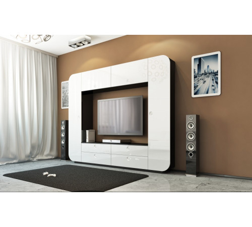 Гостиная iMeb (АйМеб) МН-401.2 белый глянец от Мебель-Неман Гостиная iMeb (АйМеб) МН-401.2 белый глянец от Мебель-Неман