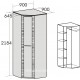 Угловой шкаф гардероб для спальни Элана