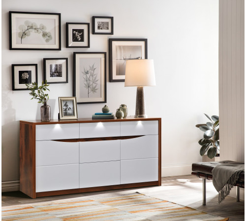 Тумба Монако П 510.03 с подсветкой (дуб саттер/белый глянец)