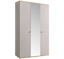 Трехстворчатый шкаф для одежды с зеркалом Rimini РМШ1/3(слоновая кость)
