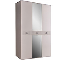 Трехстворчатый шкаф для одежды с зеркалом Rimini Solo РМШ1/3 (s) (слоновая кость)
