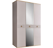 Трехстворчатый шкаф для одежды с зеркалом Rimini Solo РМШ1/3 (s) (слоновая кость)