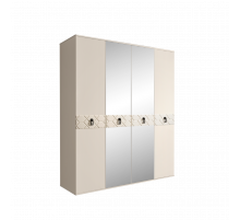 Четырехстворчатый шкаф для одежды с зеркалом Богемия Фарфале (Bogemia Farfalle) БМШ1/4 (Fа)