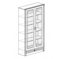 Шкаф витрина в гостиную Орлеан 838 ясень темный Шкаф витрина в гостиную Орлеан 838 ясень темный