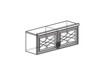 Шкаф навесной в гостиную Лира 48 темный