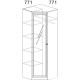 Угловой шкаф с зеркалом для прихожей Инна 621 светлый